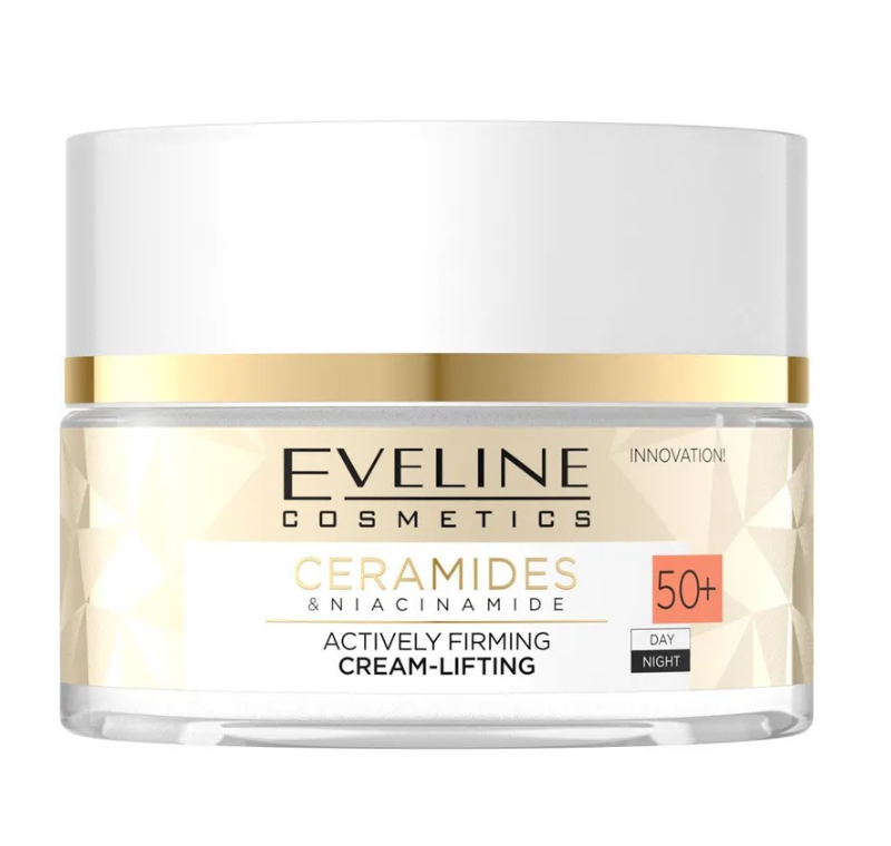 Eveline Ceramides&Niacinamide 50+ активно укрепляющий крем-лифтинг день/ночь, 50мл.