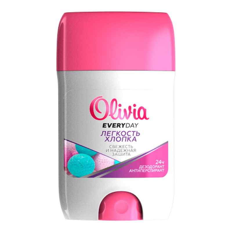 Антиперспирант стик OLIVIA - Everyday Легкость Хлопка женский 50 мл.