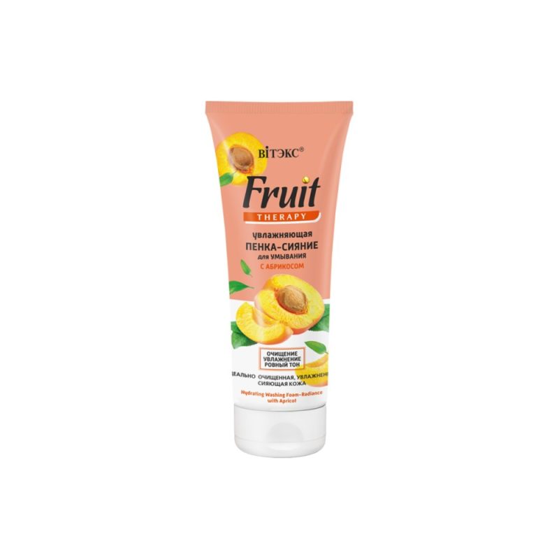 Витэкс FRUIT Therapy Увлажняющая Пенка-сияние для умывания с абрикосом, 200мл