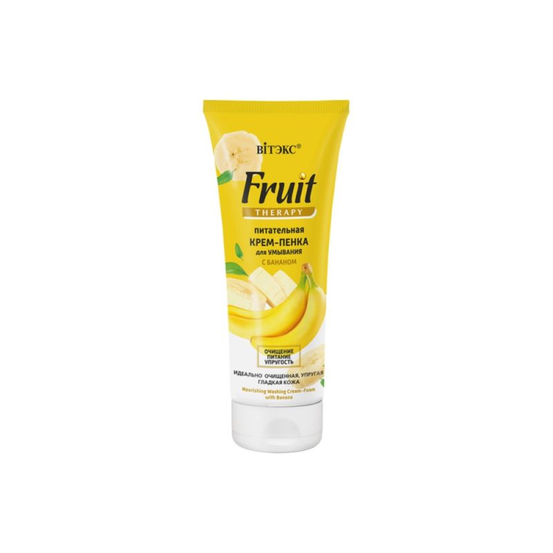 Витэкс FRUIT Therapy питательная Крем-пенка для умывания с бананом, 200мл
