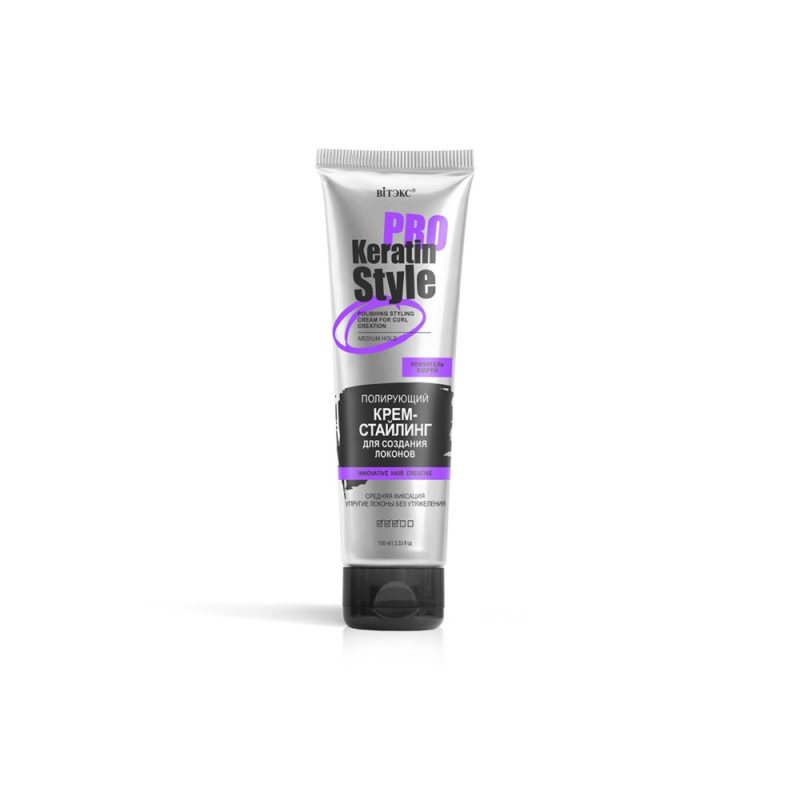 Витэкс KERATIN PRO Style Крем-стайлинг для создания локонов Полирующий средняя фикс, 100мл