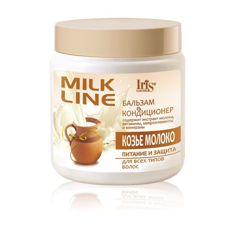 Iris "Milk Line" Бальзам-кондиционер для волос "Козье молоко" питание и защита для всех типов волос, 500мл