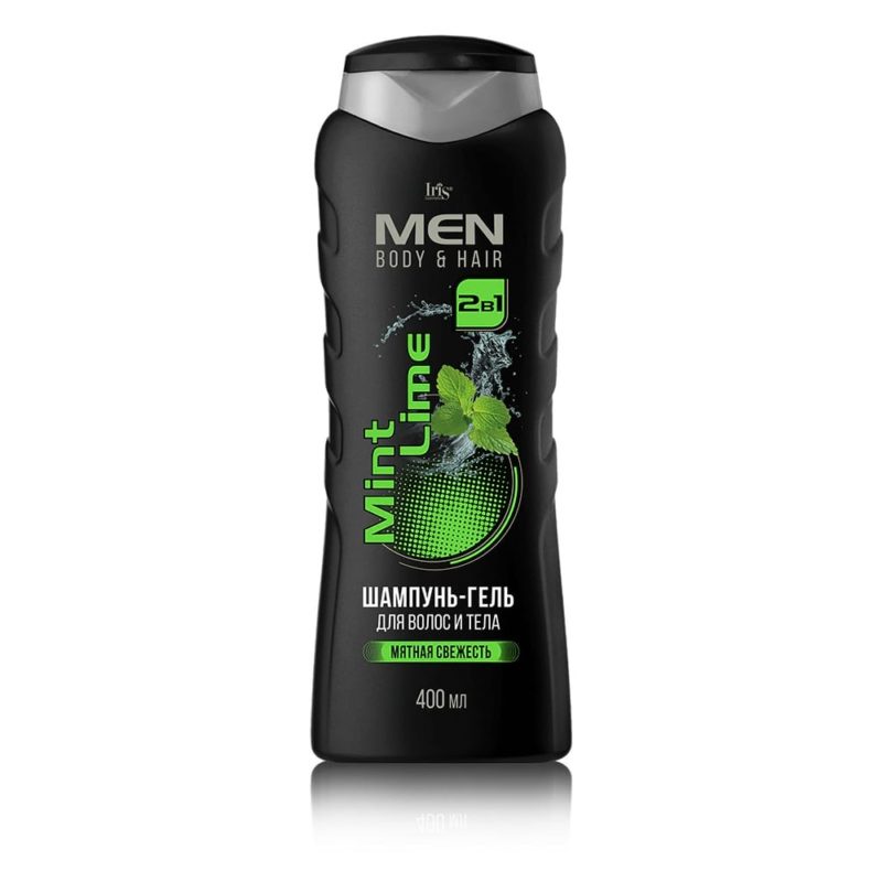 Iris MEN Шампунь-гель для волос и тела "Mint Lime", 400мл