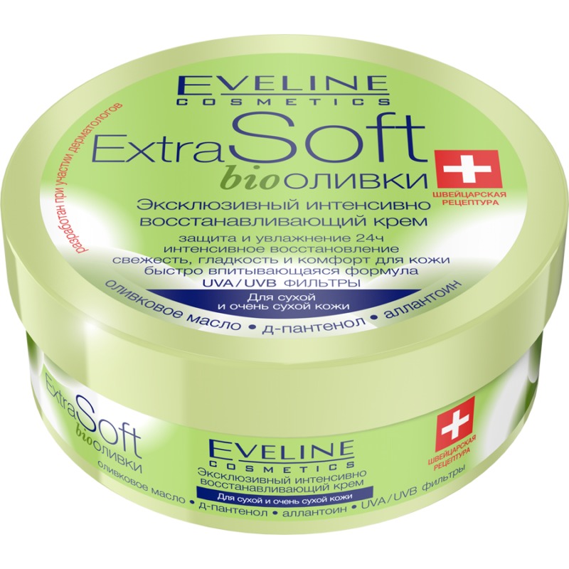 Eveline Extra Soft Крем для лица и тела bioОливки эксклюзивный интенсивно-восстанав, 200мл