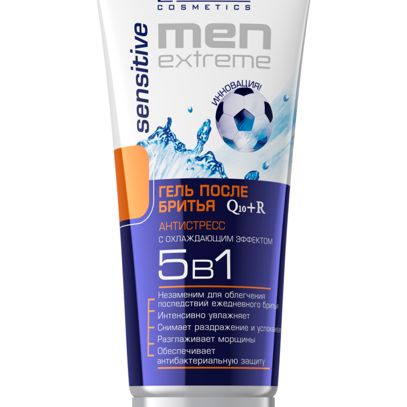 Eveline Man Extreme Sensitive гель после бритья Q10+R 5в1, 200мл