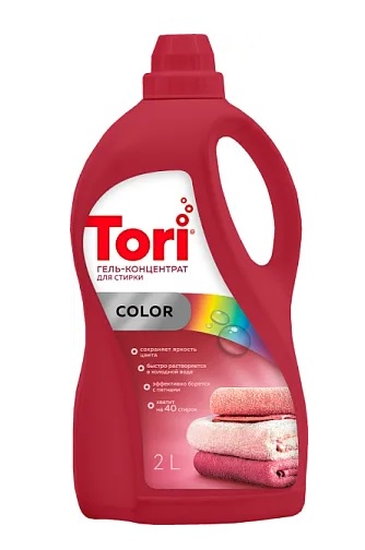 TORI Гель Color для стирки цветного белья 2 литра