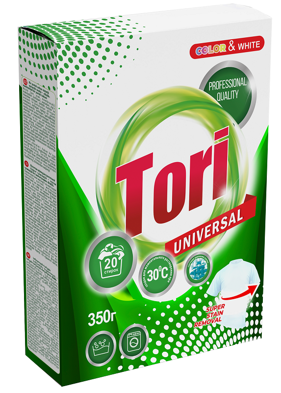 TORI Средство для стирки 350 грамм Универсал (автомат+ручная стирка)