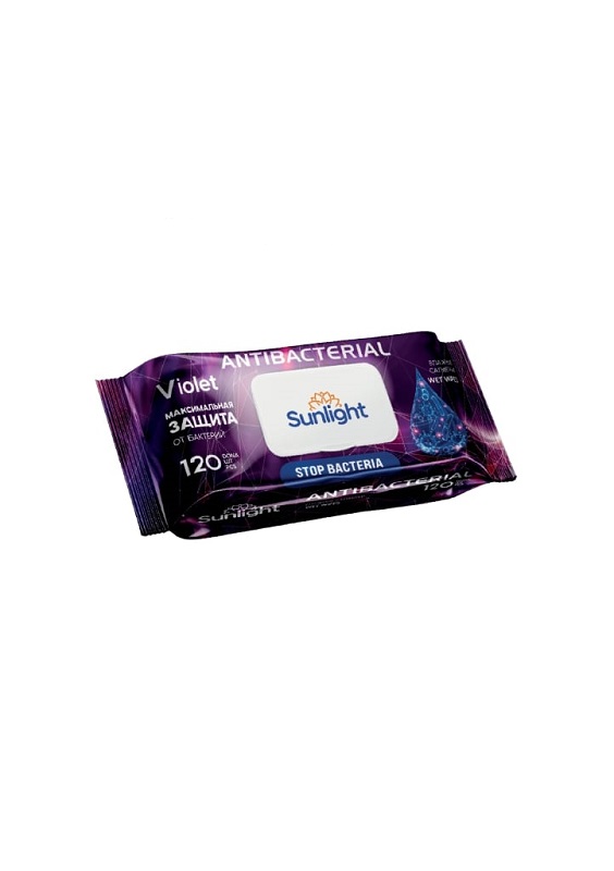 SUNLIGHT Салфетки влажн.120 шт. Antibacterial