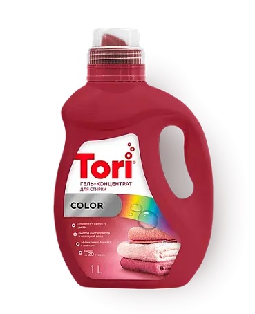 TORI Гель Color для стирки цветного белья 1 литр