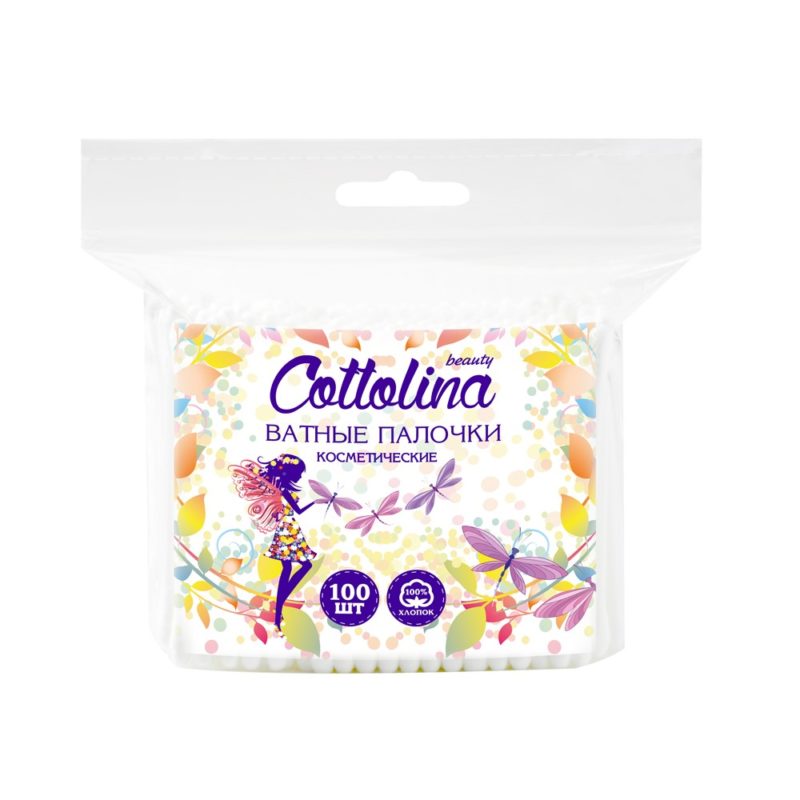 Cottolina Ватные палочки 100шт пакет