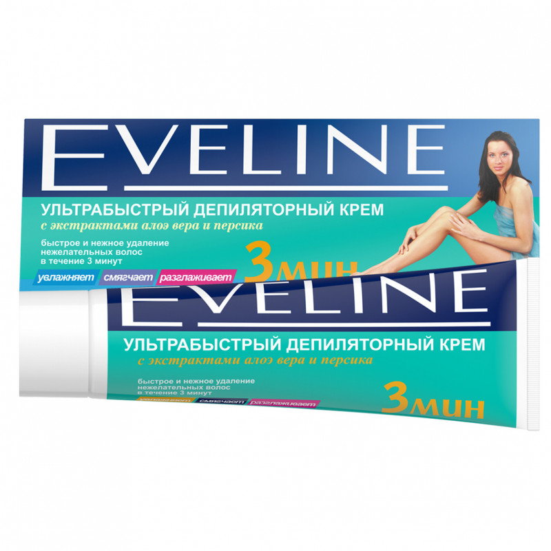 Eveline депилятор-крем Ультрабыстрый 3 мин. с алоэ и персиком, 100мл