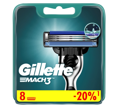 Gillette Mach3 кассеты 8шт