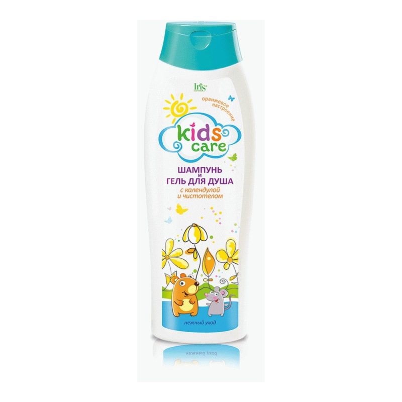Iris Для детей Kids Care Шампунь и гель для душа с календулой и чистотелом, 400мл.