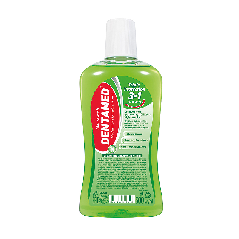 МОДУМ DENTAMED Ополаскиватель для полости рта Triple Protection, 500 мл.