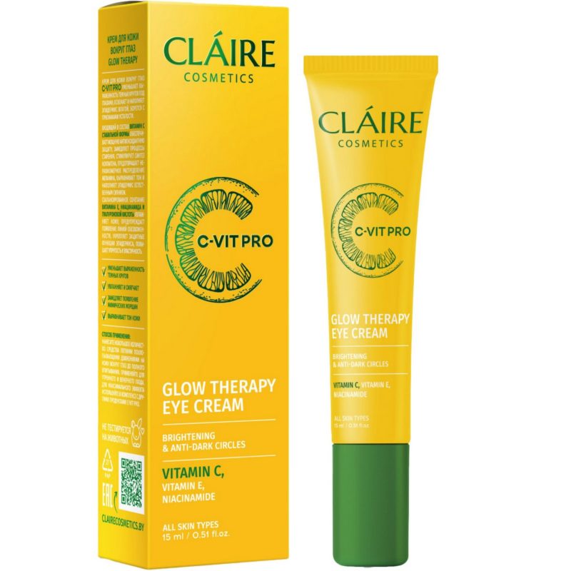 CLAIRE C-VIT PRO Крем для кожи вокруг глаз GLOW THERAPY, 15мл.