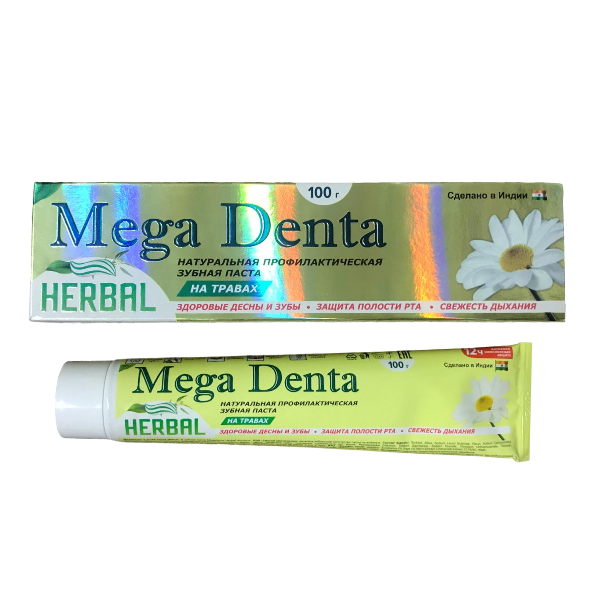 Mega Denta Зубная паста на травах Herbal натуральная профилактическая 100гр.