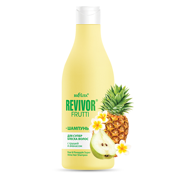 Revivor.Frutti Шампунь для суперблеска волос с грушей и ананасом, 500 мл.