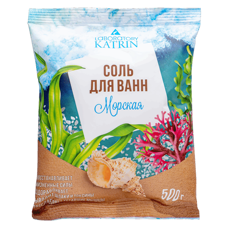 Лаборатория Катрин Соль для ванн Морская в пакете, 500 г
