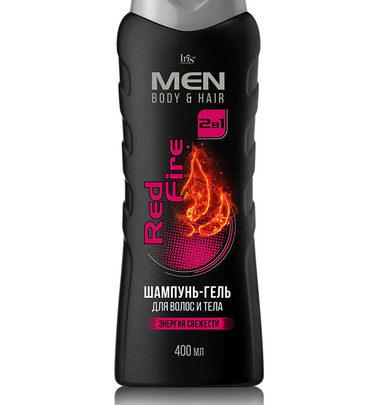Iris MEN Шампунь-гель для волос и тела "Red Fire", 400мл