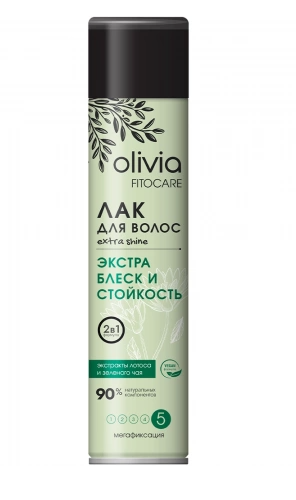 OLIVIA Fitocare Лак для волос «Экстра блеск и Стойкость» мегафиксация 5, 250 мл