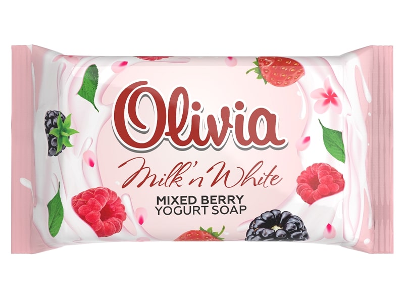 Мыло туалетное твердое OLIVIA "Milk'n White" Mixed Berry