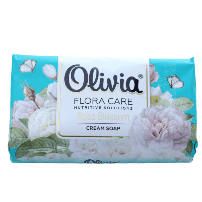 Мыло туалетное твердое OLIVIA "Flora care" Rose Blossom, 140 гр.