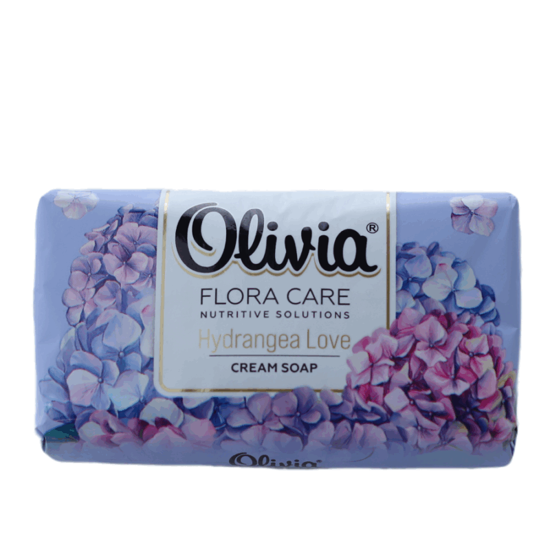 Мыло туалетное твердое OLIVIA "Flora care" Lovely Hydrangea, 140 гр
