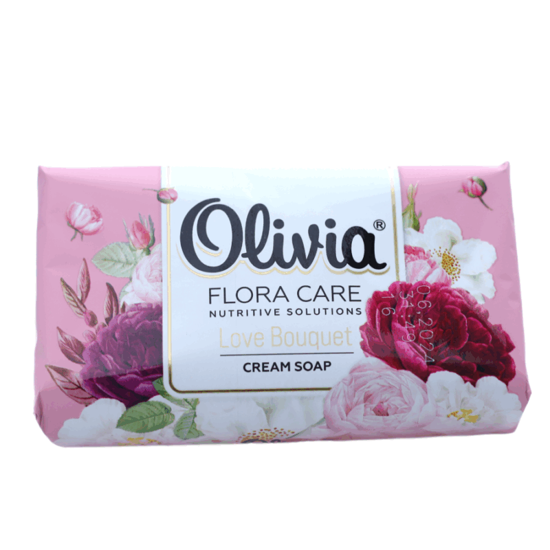 Мыло туалетное твердое OLIVIA "Flora care" Love Bouquet, 140 гр.
