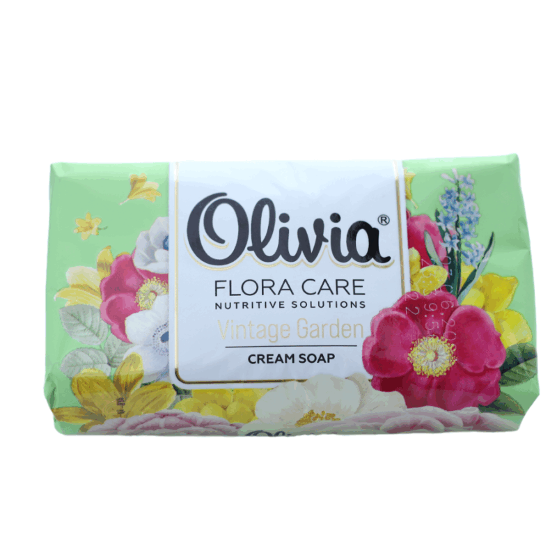 Мыло туалетное твердое OLIVIA "Flora care" Vintage Garden, 140 гр.