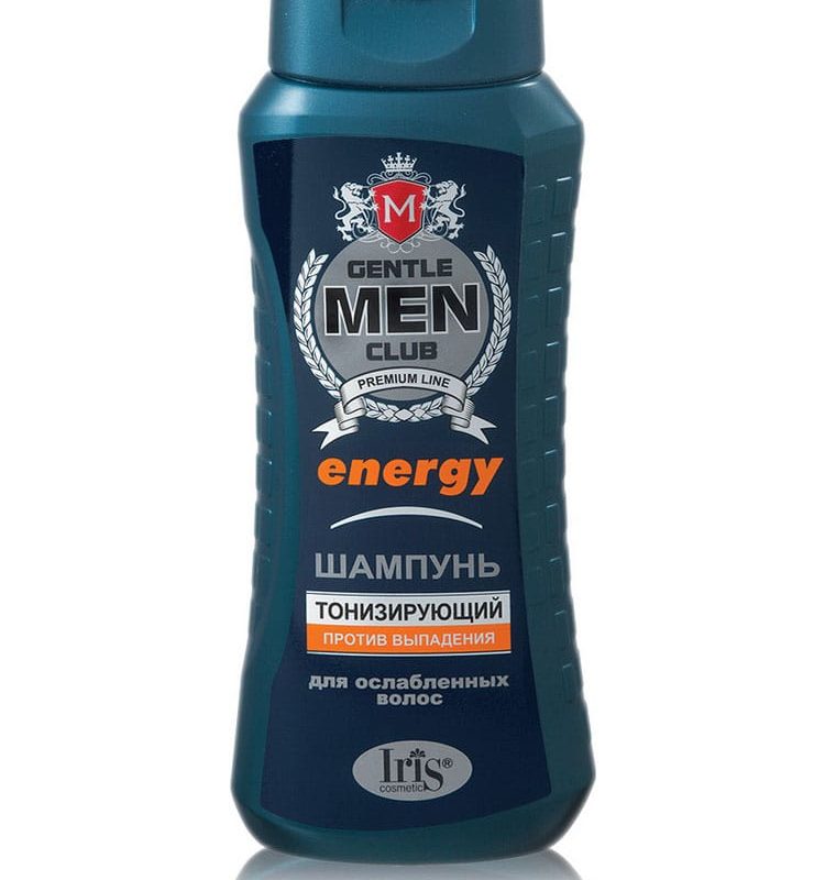 Iris MEN Gentlemen Club Шампунь "Energy тонизирующий" для ослабленных волос, 400мл