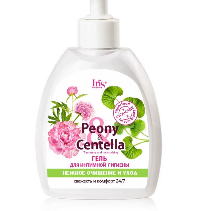Iris Peony & Centella Гель для интимной гигиены нежное очищение и уход, 300мл