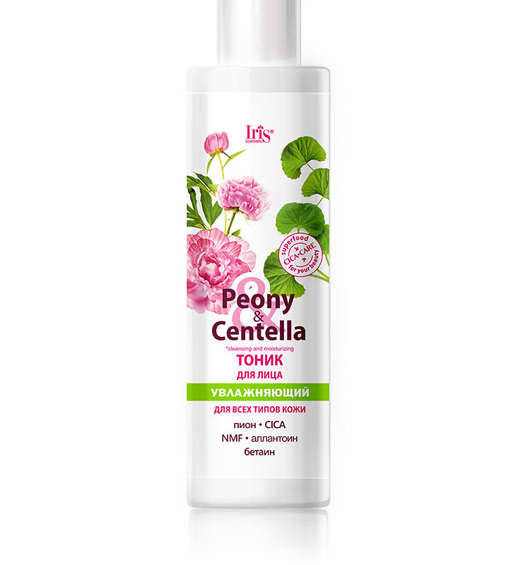 Iris Peony & Centella Тоник для лица увлажняющий, 250 мл