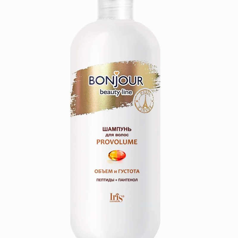 Iris "BONJOUR beauty line" Шампунь для волос PROVOLUME объем и густота , 500мл