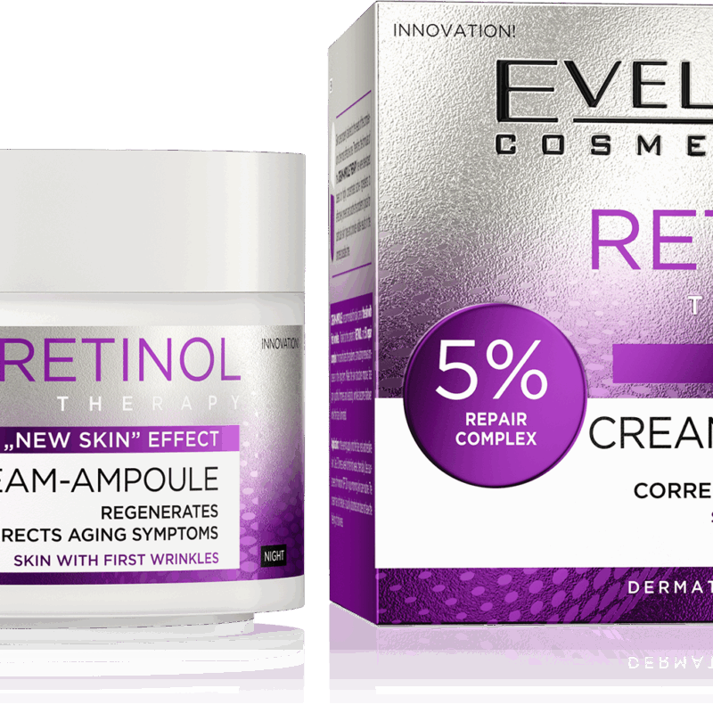 Eveline Крем-ампула RETINOL THERAPY с ретинолом для кожи с признаком старения, ночной, 50мл