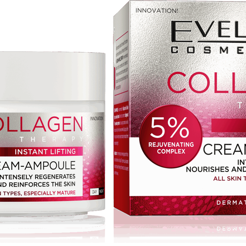 Eveline Крем-ампула COLLAGEN THERAPY с коллагеном для всех типов кожи, день/ночь, 50мл