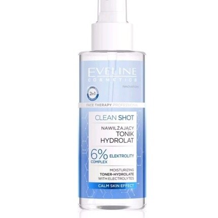 Eveline CLEAN  SHOT УВЛ. ТОНИК – ГИДРОЛАТ  6% КОМПЛЕКС ЭЛЕКТРОЛИТОВ, 150 мл