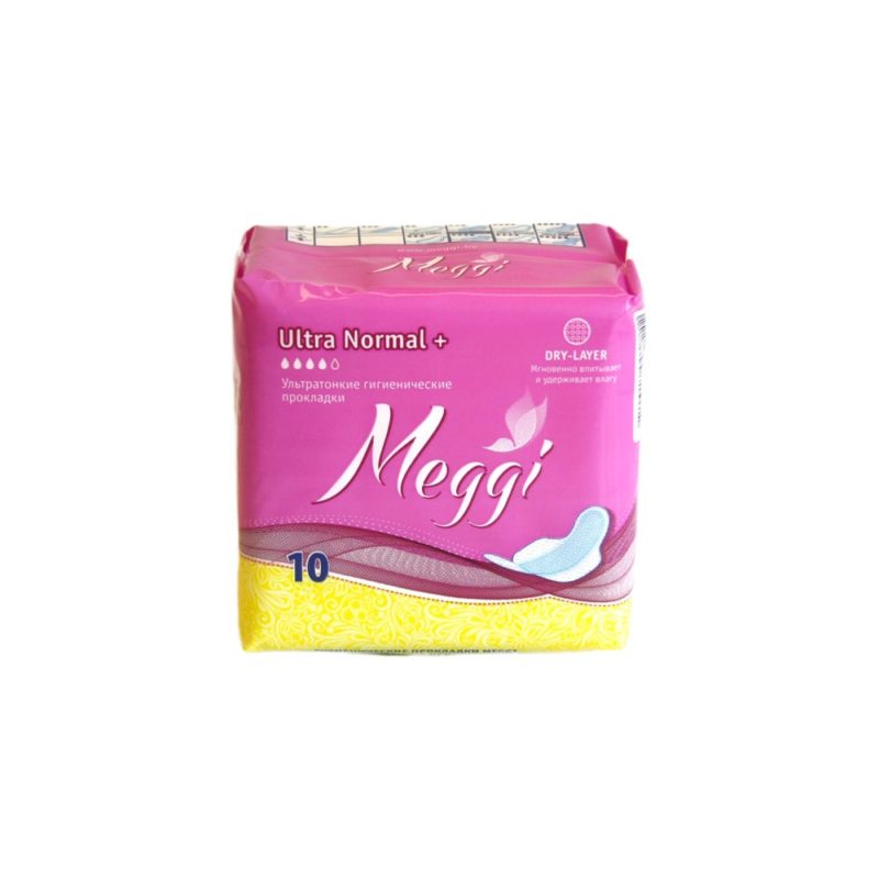 Meggi прокладки Ultra Normal+ драй (10шт) (4кап)