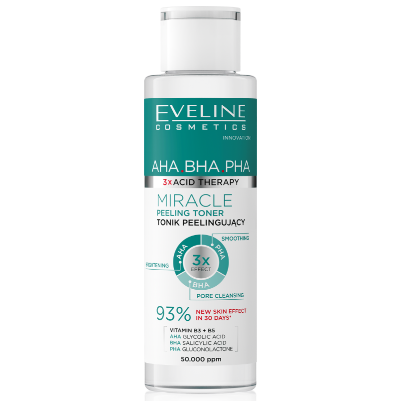 Eveline AHA.BHA.PHA 3x ACID THERAPY Пилинг-тоник для лица, 110мл