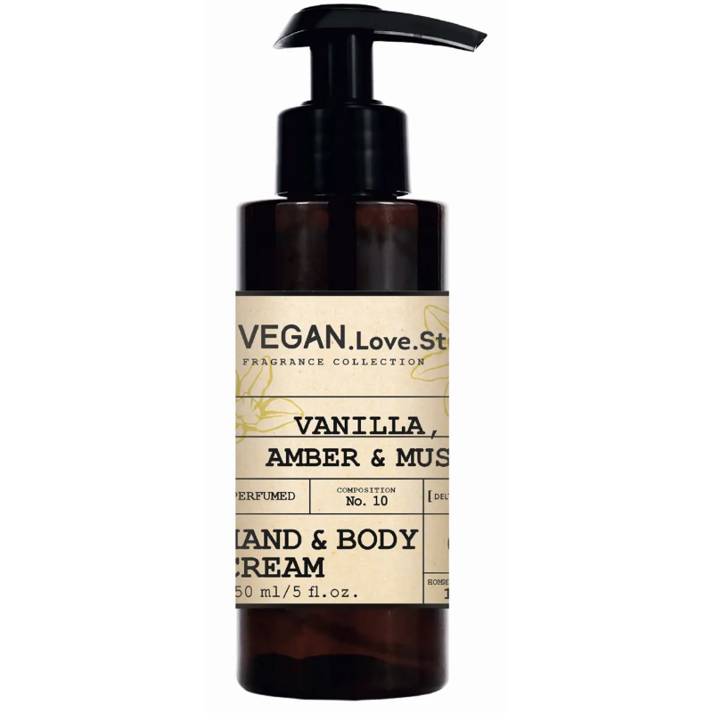 VEGAN Love Studio Парфюмированный крем-лосьон для рук и тела Vanilla, Amber, Musk 150мл