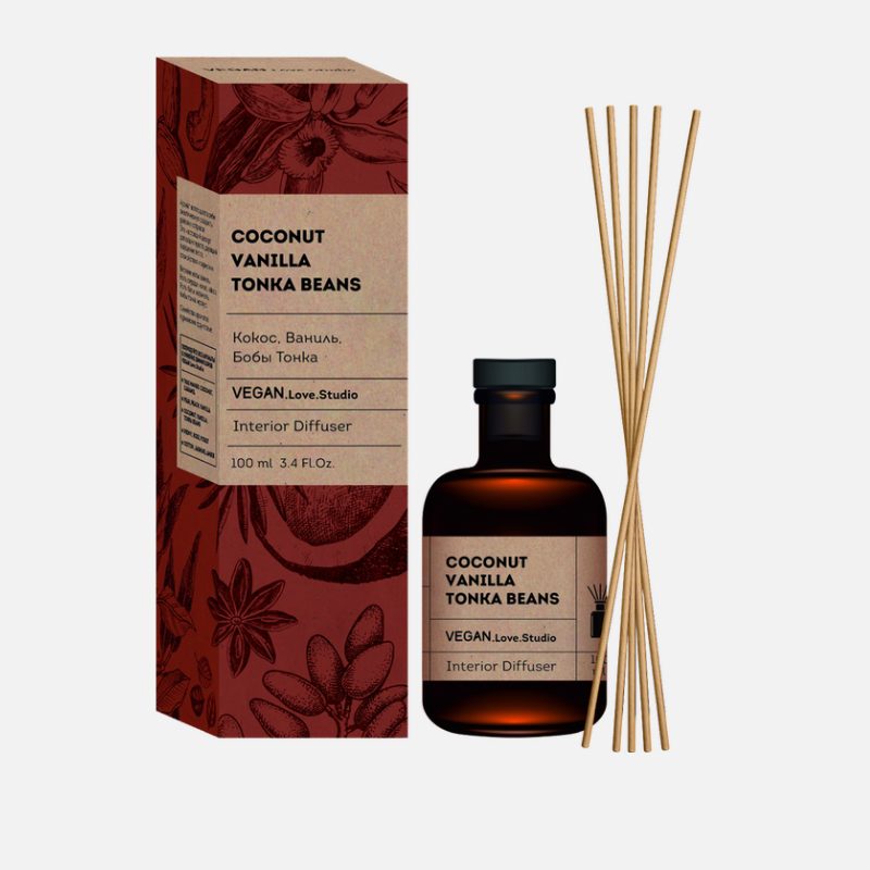 VEGAN Love Studio Диффузор COCONUT, VANILLA, TONKA BEANS 100 мл