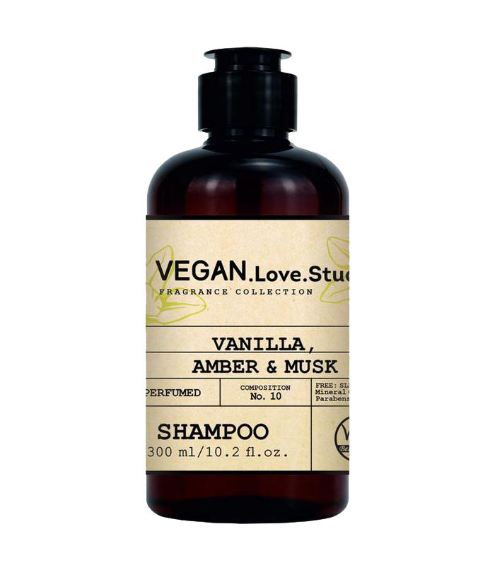 VEGAN Love Studio Парфюмированный шампунь для волос Vanilla, Amber, Musk 300мл