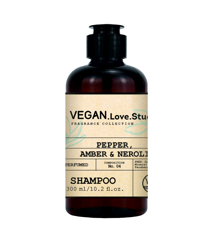 VEGAN Love Studio Парфюмированный шампунь для волос Pepper, Amber, Neroli 300мл