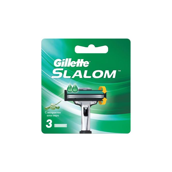 Gillette  Slalom кассеты 3 шт (Алоэ)