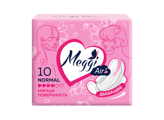 Meggi Гигиенические прокладки Air Soft Normal софт (10шт) (4кап)